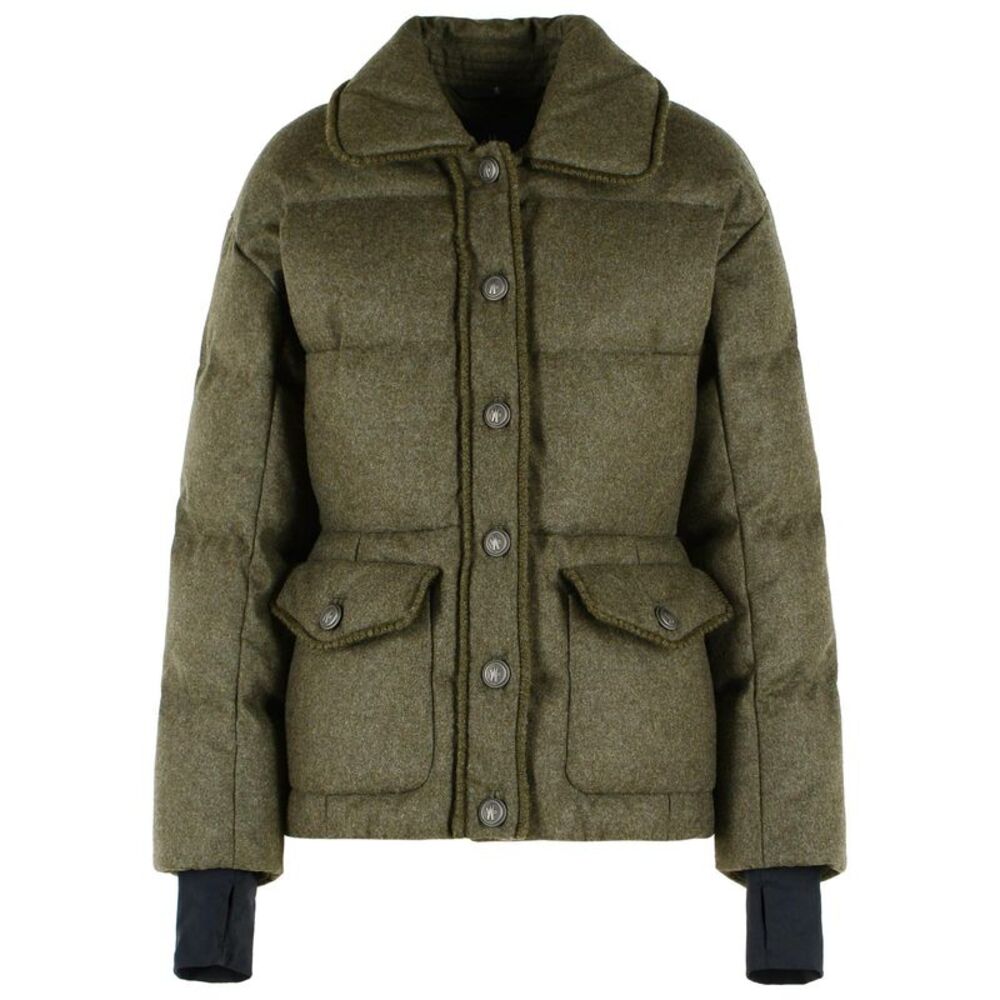 Moncler Grenoble 'Monteain' Short Down Jacket In Olive Green 'Loden' Women